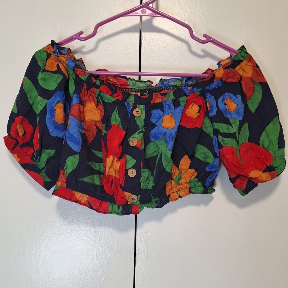 Milk & Honey Floral Blouse Sz Small